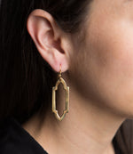 Fair Trade Gold Tone Arch Drop Earrings