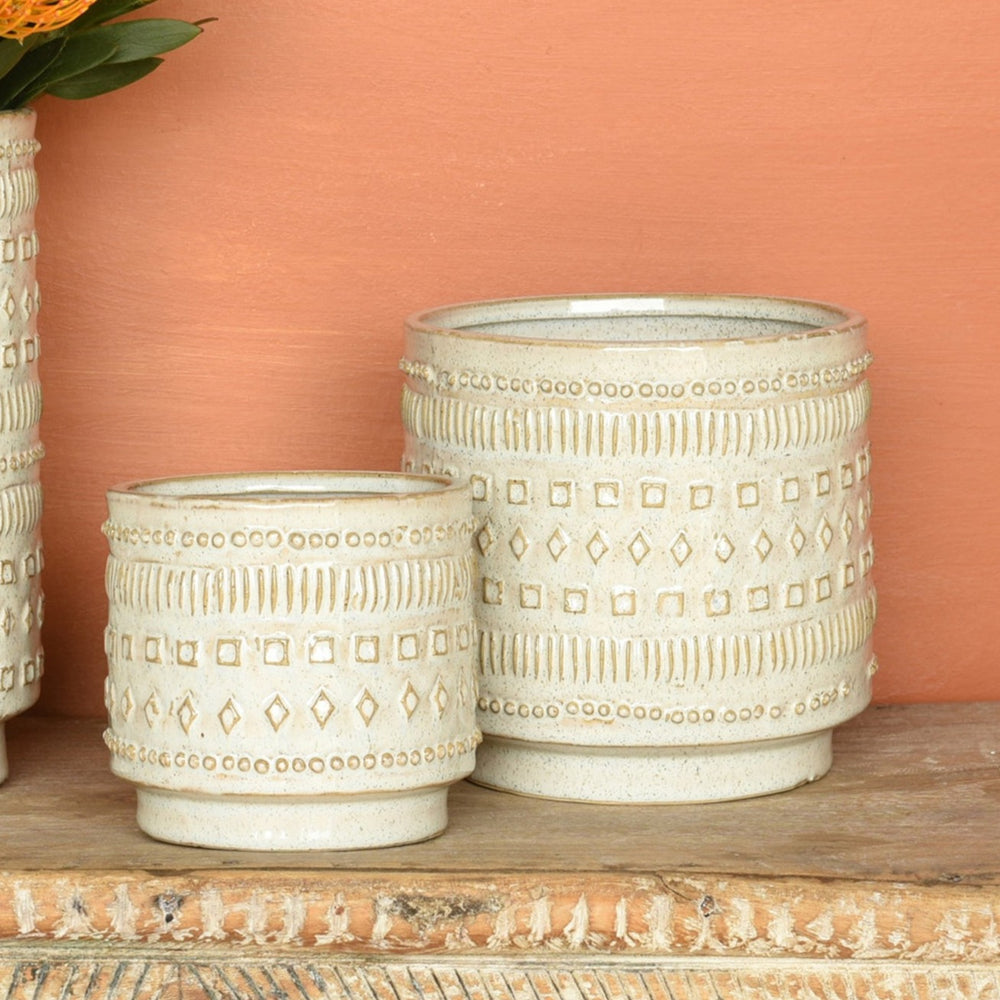 Patterned Cachepot, Assorted Sizes