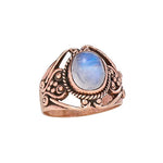 Copper and Oval Moonstone Ring