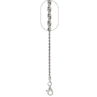 Sterling Silver Oxidized Rope Chain 18" & 24"