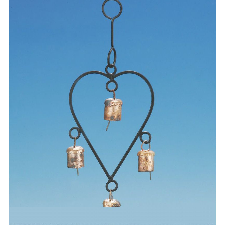 Iron Heart Chime with Three Bells