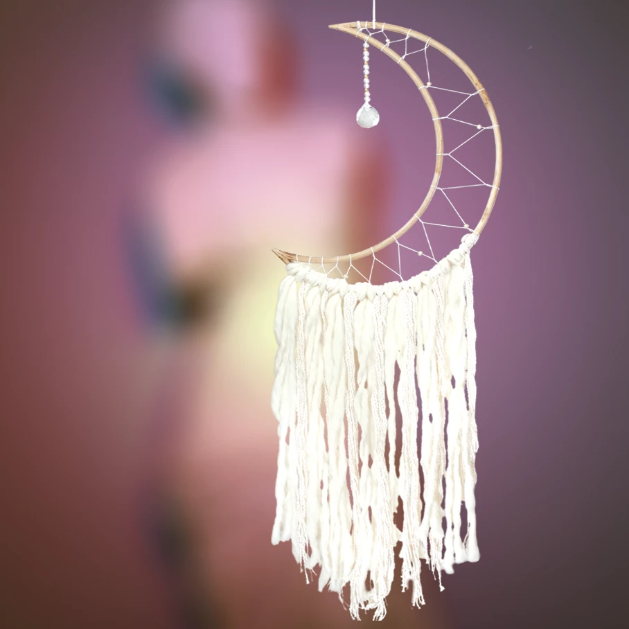 Fair Trade Large Moon Dreamcatcher – Culture Couture Fair Trade Large Moon Dreamcatcher – Culture Couture