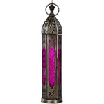 Pink Glass & Metal Lantern