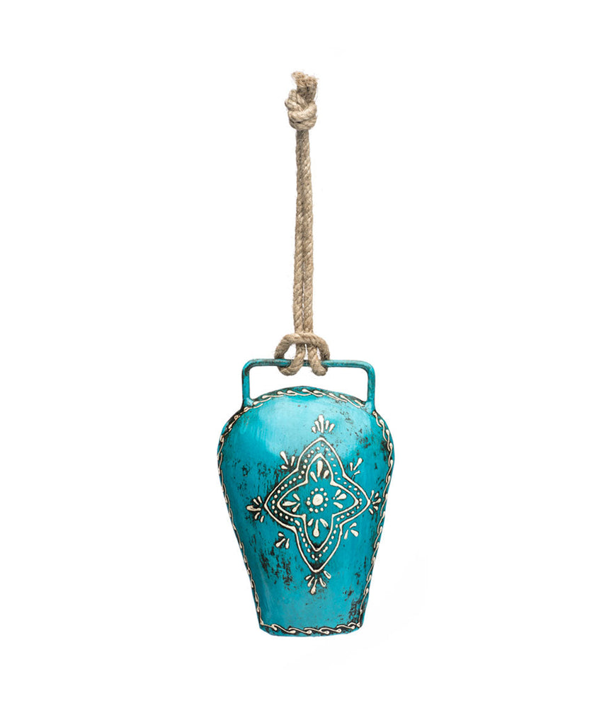 Fair Trade Hand Painted Teal Bell Chime