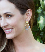 Fair Trade Gold Tone and Wrapped Teardrop Earring
