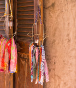 Fair Trade Hamsa Chime with Upcycled Sari