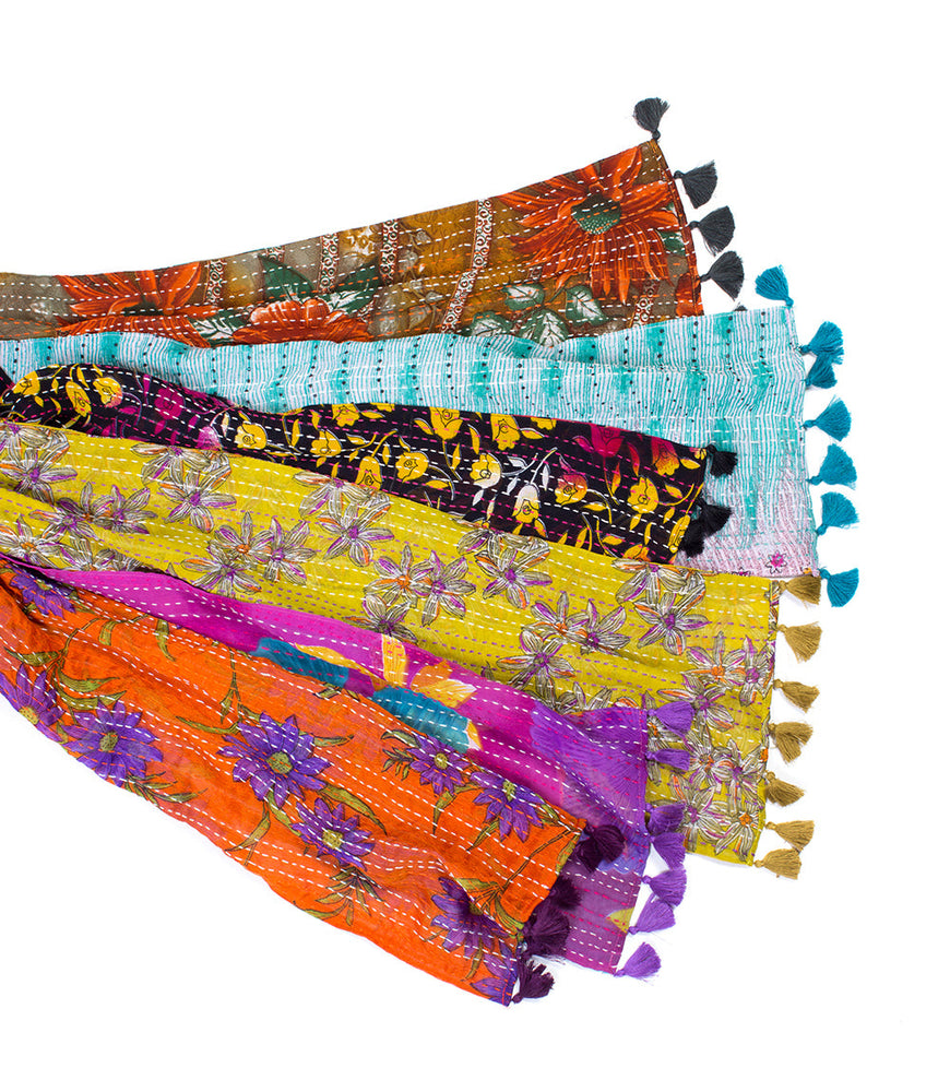 Fair Trade Upcycled Sari Scarf - Assorted colors