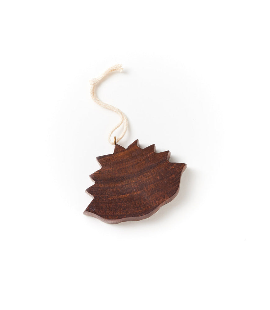 Fair Trade Hand Carved Rosewood Lotus Ornament