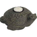 Volcanic Stone Turtle T-Light Candle Holder - Lotus