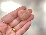 Peach Moonstone Carved Heart