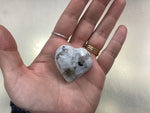 Rainbow Moonstone Carved Heart