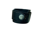 Black Wrap Around Leather Cuff Bracelet