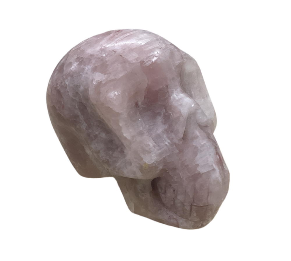 Rose Quartz Carved Primal Skull