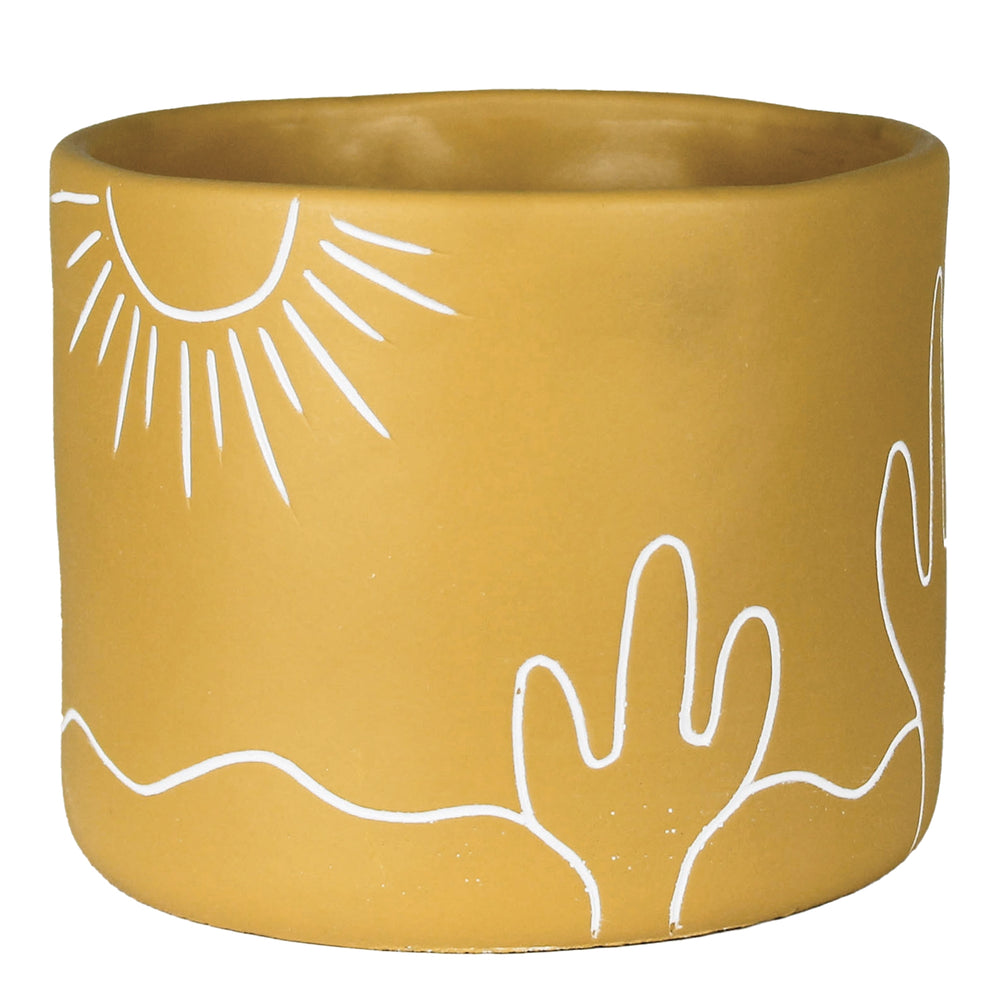 Desert Scene Cachepot, Assorted Sizes and Colors