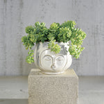 Pucker Up Ceramic White Vase