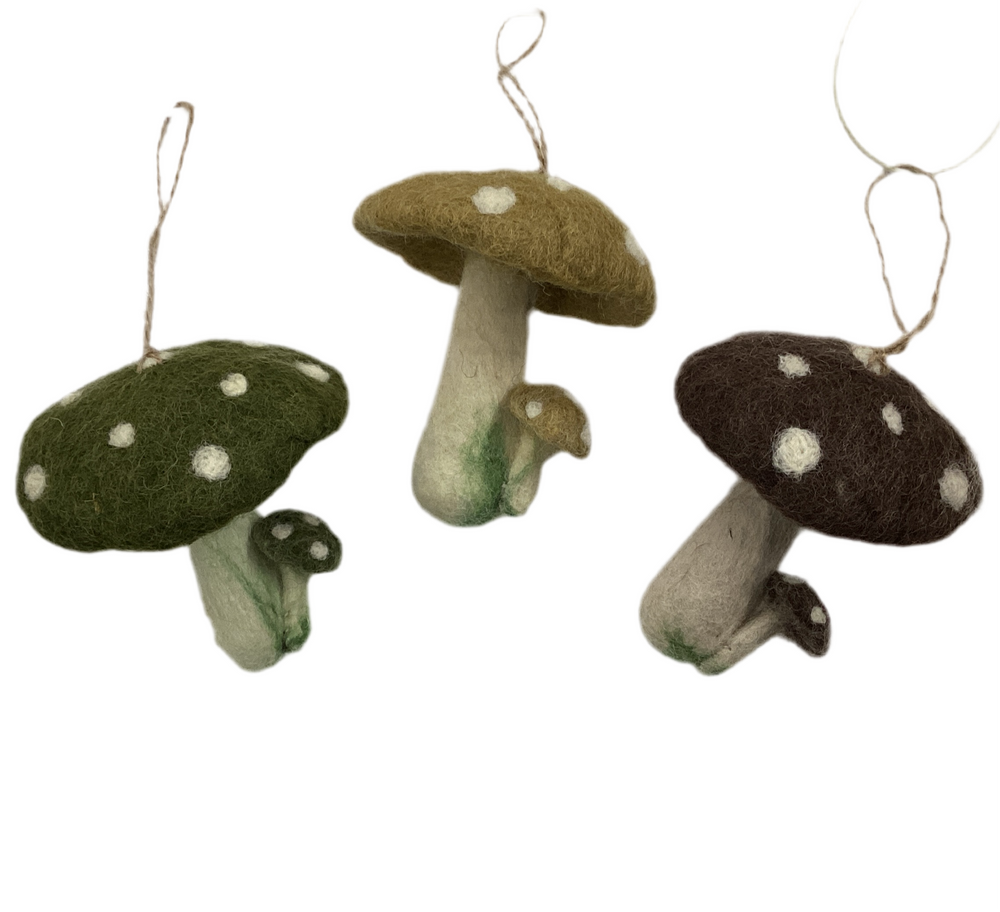 Fair Trade Mushroom Ornaments