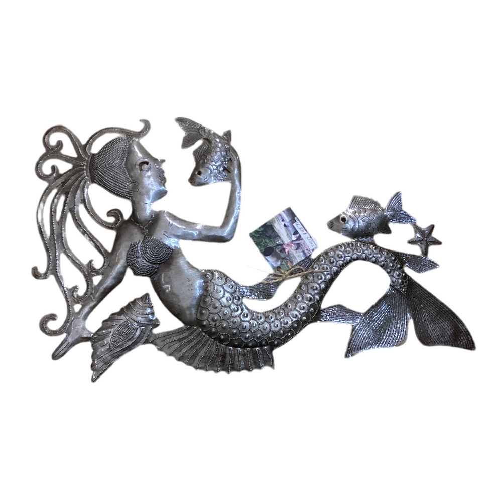 Haitian Metal Mermaid Talking to Fish