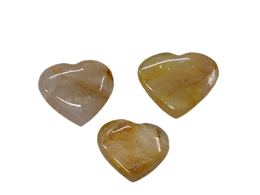 Golden Healer Quartz Carved Heart