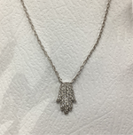 CZ Hamsa Necklaces