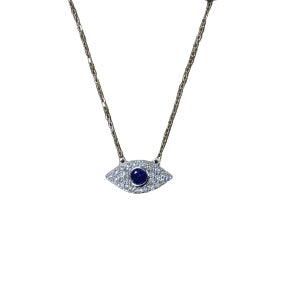 Blue Diamond Evil Eye Necklace