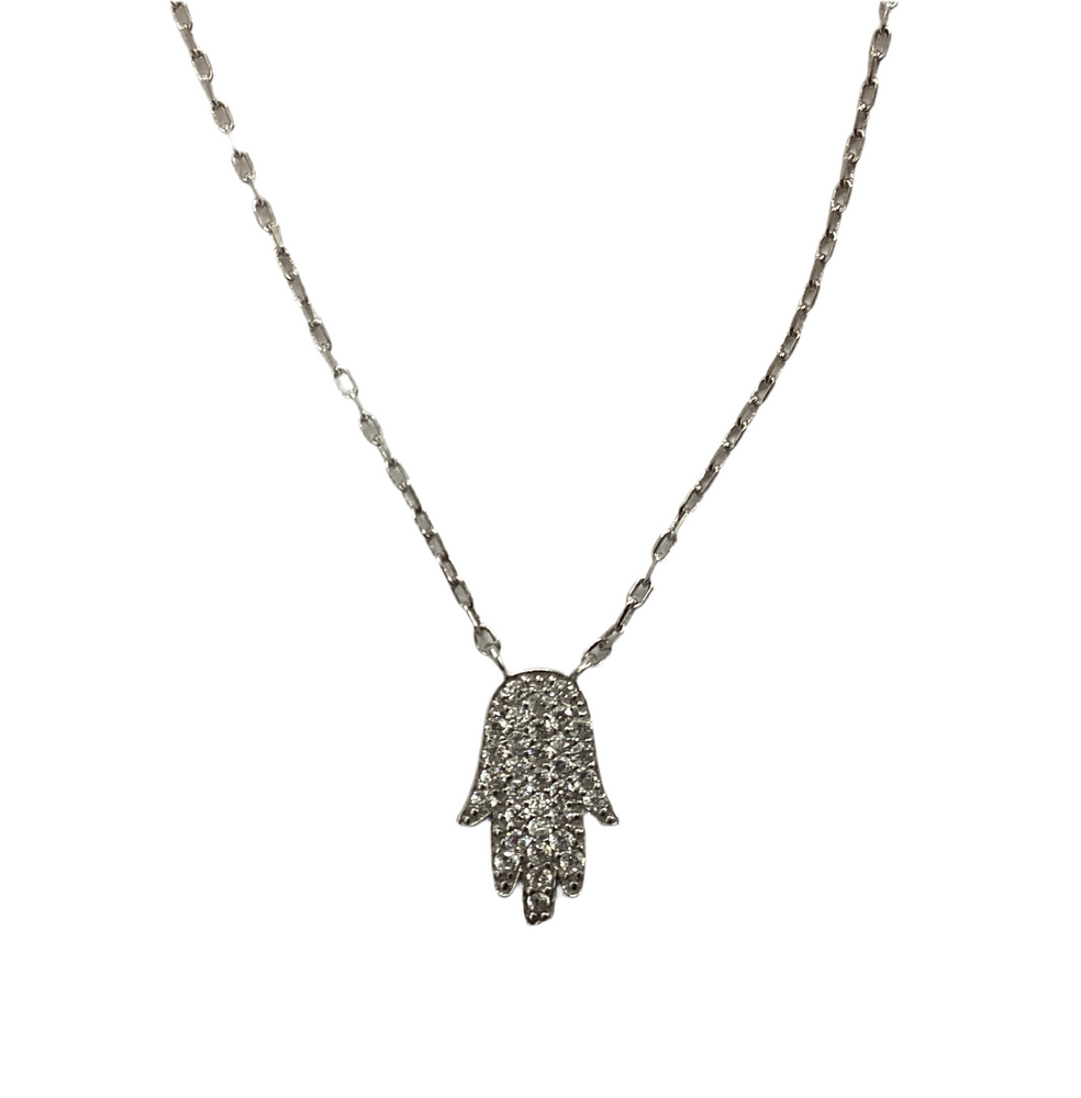 CZ Hamsa Necklaces