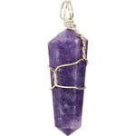 Wire Wrapped Lepidolite Point Pendant