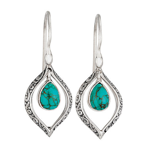 Turquoise and Silver Earring