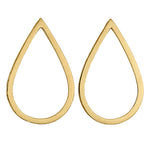 Teardrop Brass Stud Earring