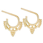 Hoop Gold Plated over Silver Stud Earrings