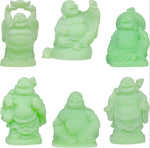 Laughing Buddha 3” Frosted Green