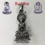 Sterling Silver Buddha Pendant 1"