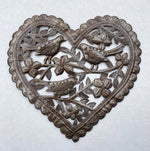 Haitian Metal Heart and Flowers