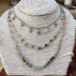 Silver Triple Layer Crystal Necklace