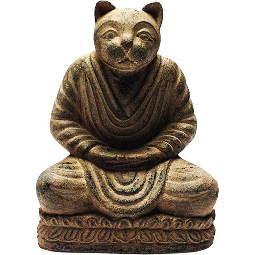 Volcanic Stone Cat Buddha