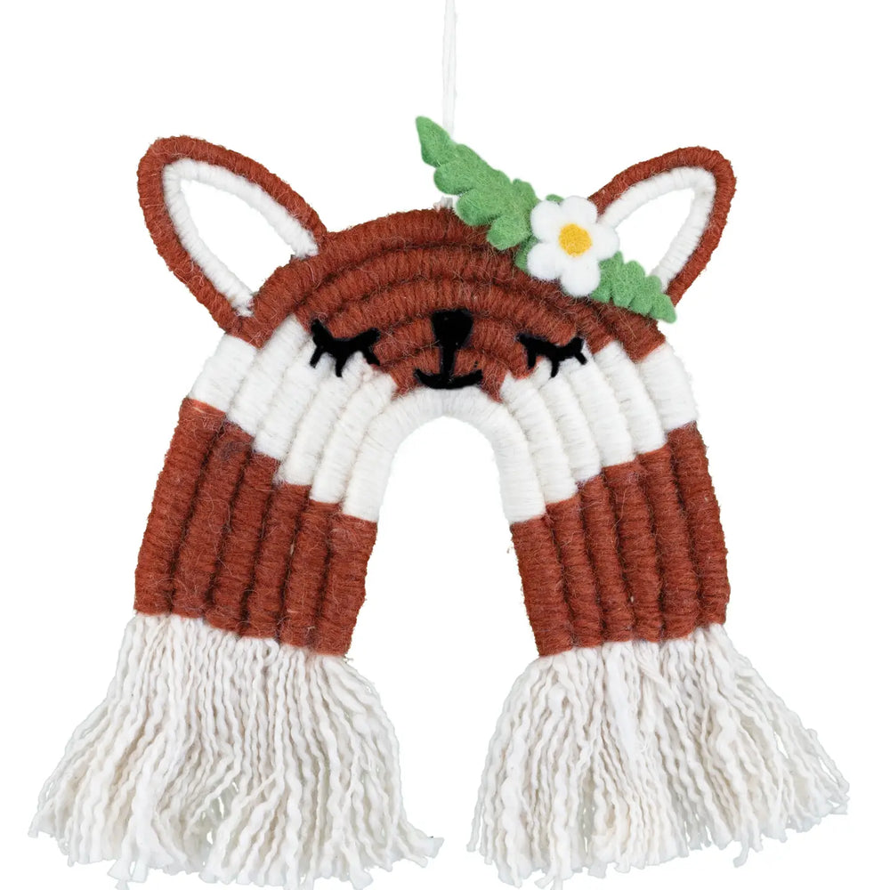 Fair Trade Fox Rainbow Ornament