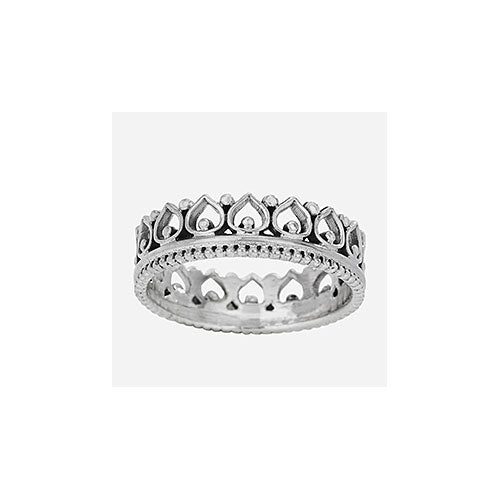 Wrap Around Crown Silver Ring