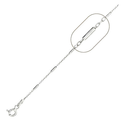 Sterling Silver Shiny Cylinder Chain 19"