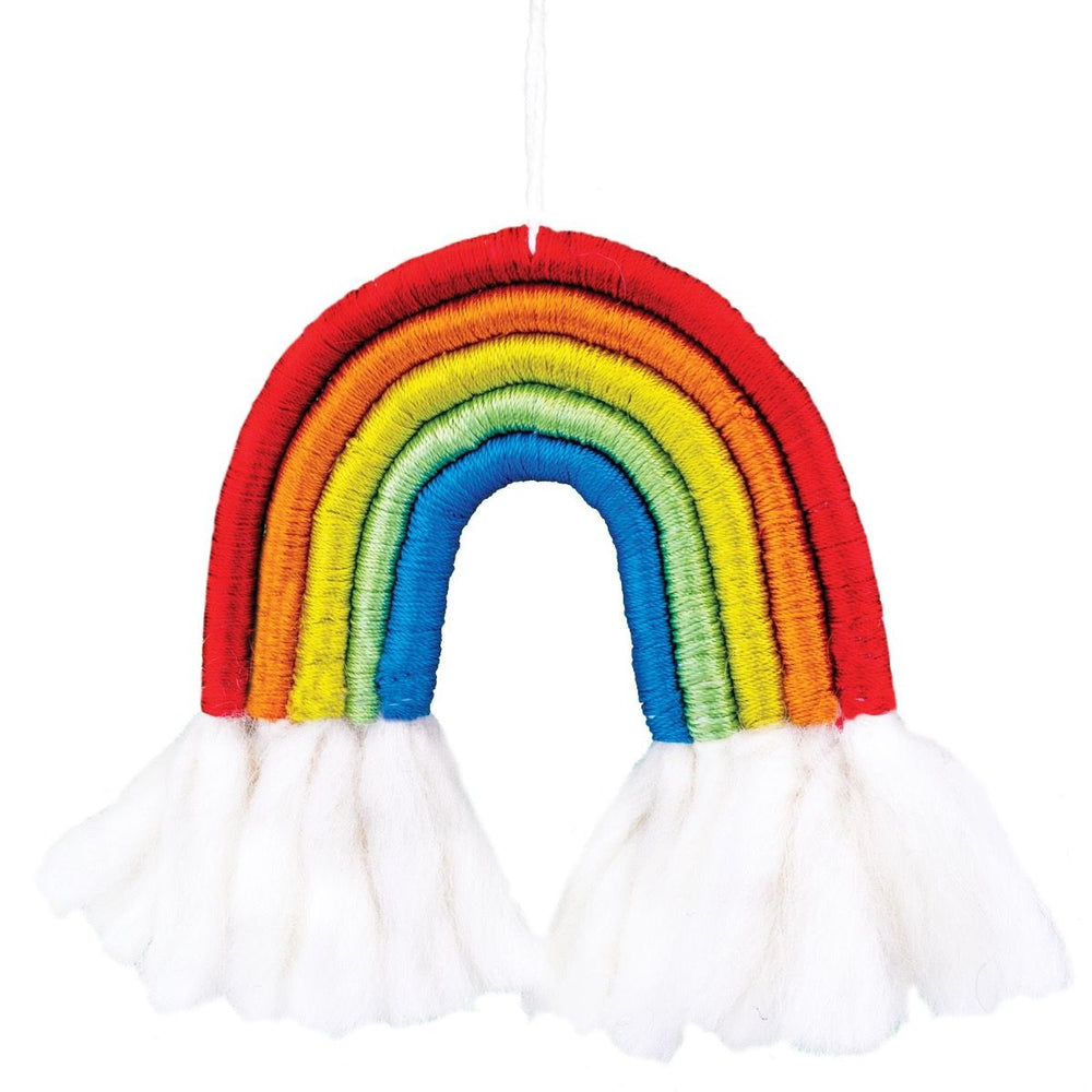 Fair Trade Bright Rainbow Felted Ornament