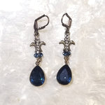 Anne Koplik Blue Crystal Earrings