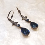 Anne Koplik Blue Crystal Earrings
