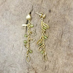 Gold Plated Peridot Drop Earring