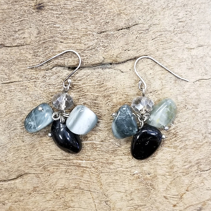 Silver, Gemstone, & Crystal Earring