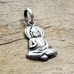 Buddha Silver Pendant 1"