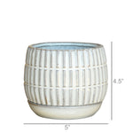 Linear Cachepot with Saucer, Assorted Sizes