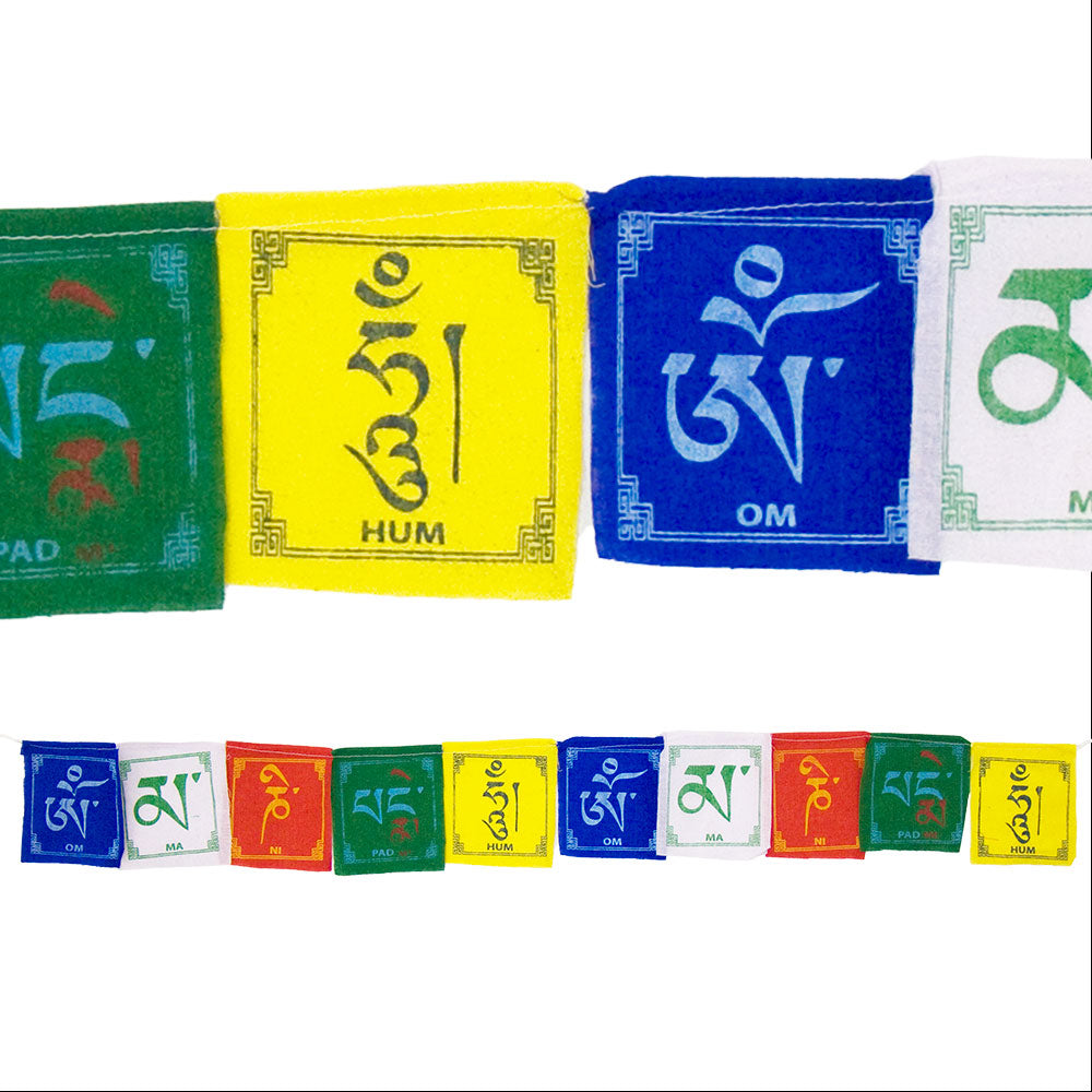 Tibetan Prayer Flag 10 Flaps- Om