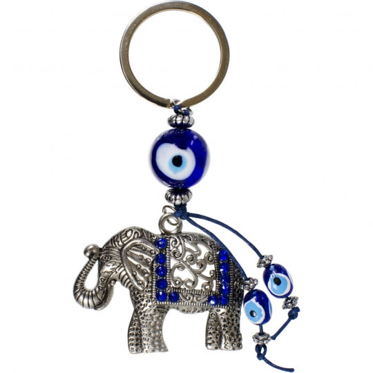 Evil Eye and Elephant Key Chain
