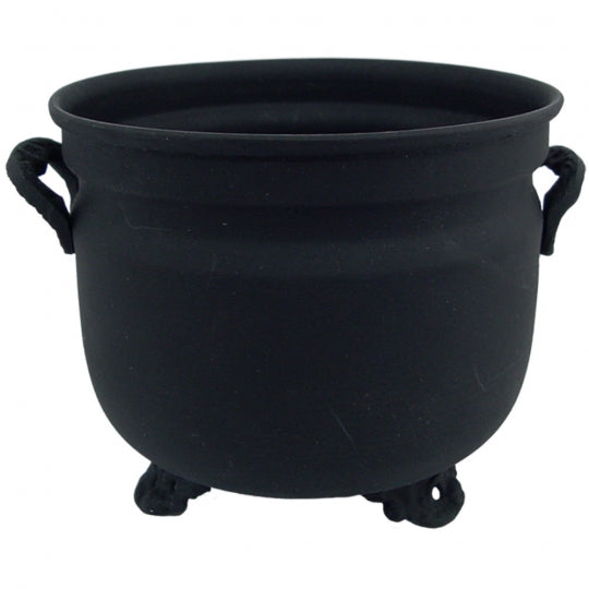 Plain Black Metal Cauldron with Sand