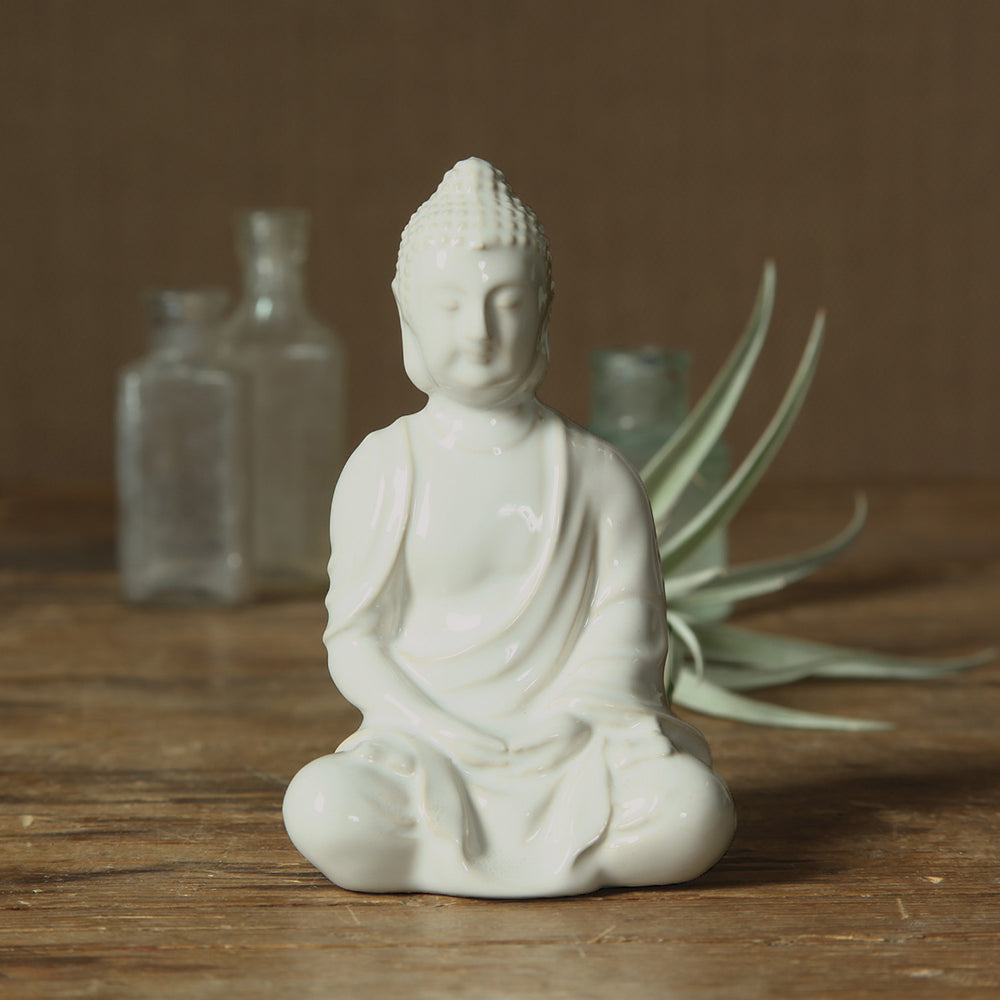 Ceramic Sitting Buddha Small