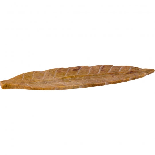 Soapstone Carved Leaf Incense Holder