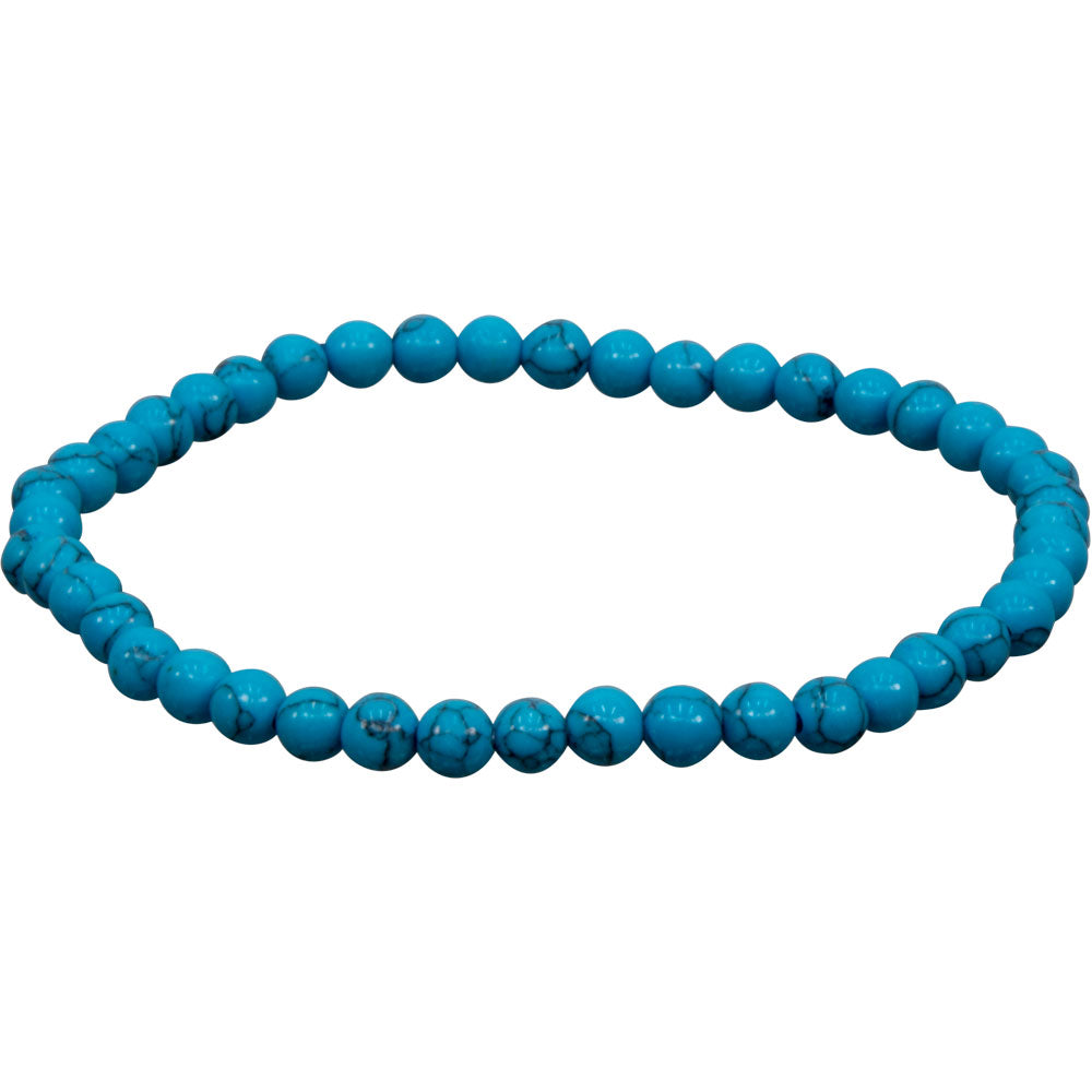 Reconstituted Turquoise 4mm Bracelet